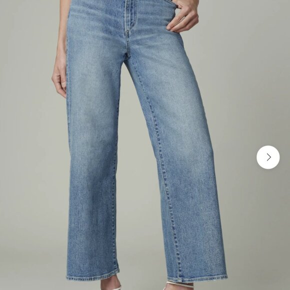 Joe's Gac Wide-Leg High-Rise Cropped Jeans - Light Blue - Picture 1 of 6